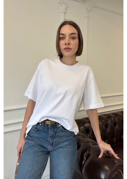 Kısa Kol Orijinal Basic Tshırt- Beyaz