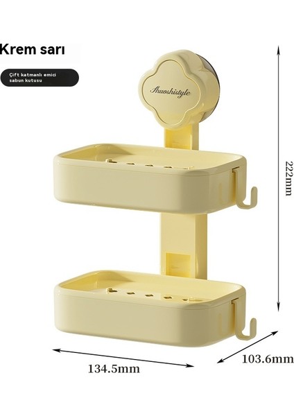 Banyoda Çift Vantuz Duvara Monte Deliksiz Difonlu Sabun Kutusu (Yurt Dışından) indirimleri
