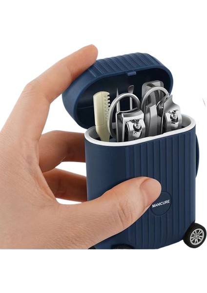 Taşınabilir Mini Seyahat Kutusu 8 Adet Manikür Tırnak Makası Seti (Yurt Dışından)