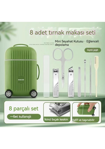 Taşınabilir Mini Seyahat Kutusu 8 Adet Manikür Tırnak Makası Seti (Yurt Dışından) fiyatları