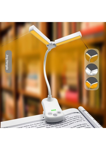 Yaratıcı Çift Kafa Üç Düğmeli Dokunmatik Göz Koruyucu Klips Okuma Lambası (Yurt Dışından) fiyatları