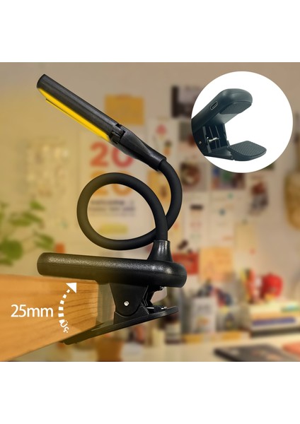 Yaratıcı Çift Kafa Üç Düğmeli Dokunmatik Göz Koruyucu Klips Okuma Lambası (Yurt Dışından) modelleri