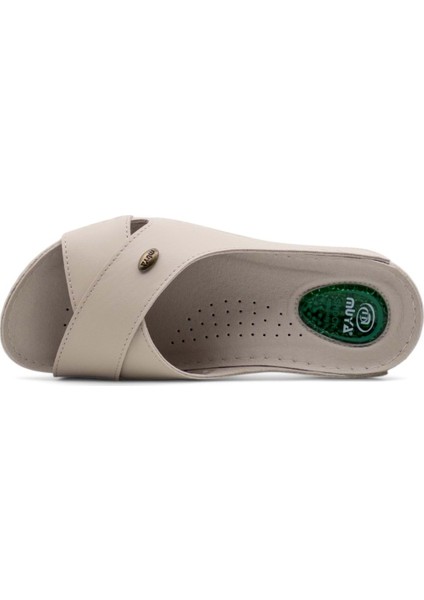 Cyrus Anatomik Taban Jel Destekli Dört Mevsim Kadın Terlik Krem indirimleri