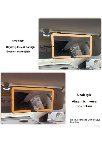 Araba Güneşlik LED Işık Ikmal Araba Makyaj Aynası (Yurt Dışından) modelleri