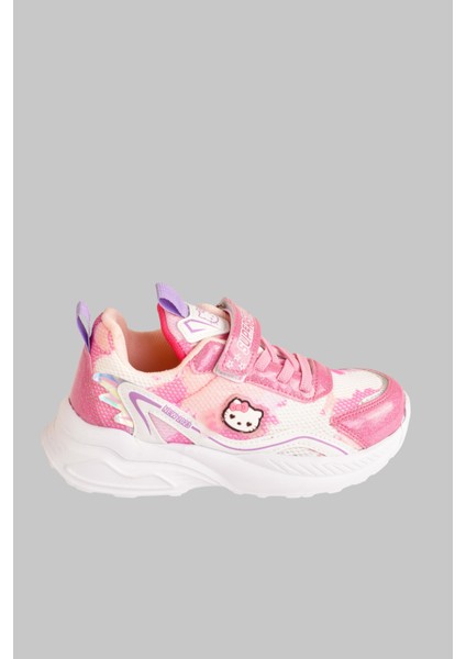 Günlük Kız Çocuk Sneaker Lastik Bağcıklı Hologram Cırtlı Ayakkabı