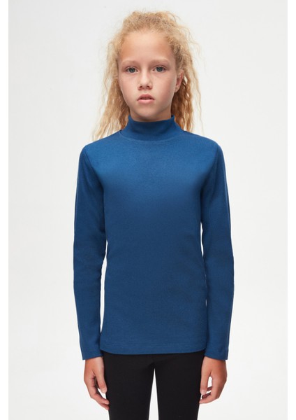 İndigo Basic Kışlık Yarım Balıkçı Yaka Uzun Kollu Kız Çocuk Tişört fiyatları
