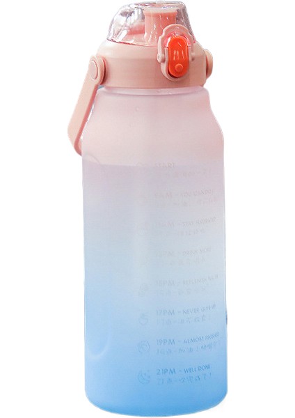 2000ML Büyük Yüksek Yüz Değeri Açık Fitness Kapasitesi Pipet Spor Su Bardağı (Yurt Dışından)