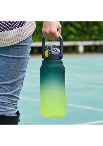 2000ML Büyük Yüksek Yüz Değeri Açık Fitness Kapasitesi Pipet Spor Su Bardağı (Yurt Dışından)