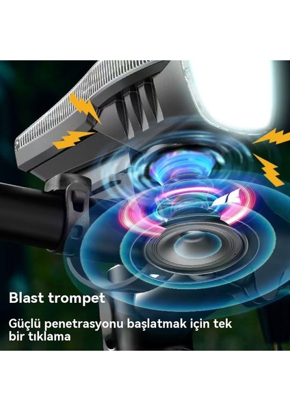 Dijital Ekran Type-C Trompet Farlı Bisiklet Serin Şeffaf Kabuk (Yurt Dışından)