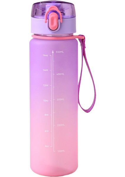 550ML Gradyan Taşınabilir Uzay Kupası Plastik Bardak (Yurt Dışından)