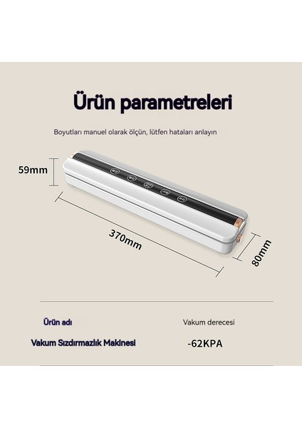 Ev Mutfak Islak ve Kuru Çift Kullanımlı Vakumlu Vakumlu Sızdırmazlık Makinesi (Yurt Dışından)