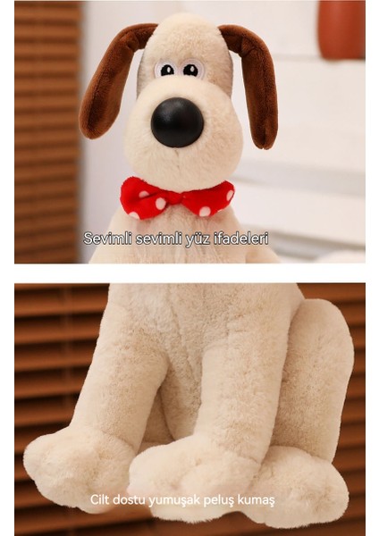 34 cm Kırmızı Eşarp Palmiye Köpek Bebek Peluş Oyuncak (Yurt Dışından)