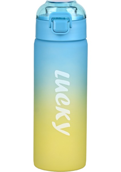 650ML Yüksek Dereceli Mat Gradyan Renk Taşınabilir Spor Su Şişesi (Yurt Dışından)