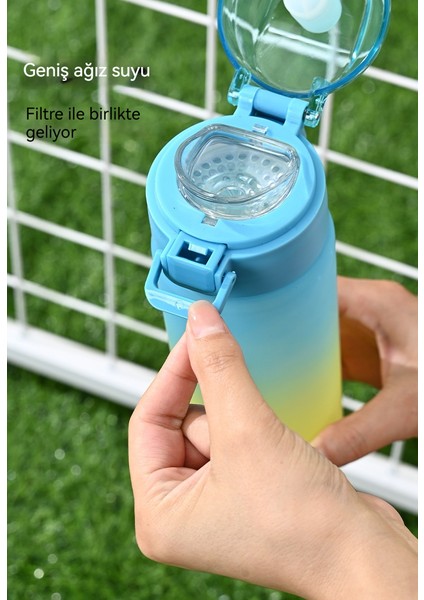 650ML Yüksek Dereceli Mat Gradyan Renk Spor Su Şişesi (Yurt Dışından) fiyatları