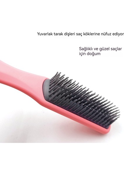 Ev Islak ve Kuru Dokuz Sıra Tarak Yağ Kafası Kabarık Sırt Şekli Tarak (Yurt Dışından)