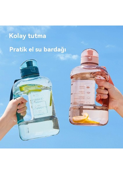 1.5l Süper Kapasiteli Egzersiz Yüksek Yüz Değeri Yüksek Sıcaklığa Dayanıklı Spor Su Şişesi (Yurt Dışından) fırsatları
