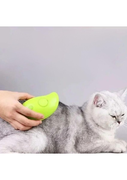 Buharlı Yumuşak Silikon Uçlu Kedi Köpek Tüy Tarama Tarağı Yıkama Fırçası (K0)