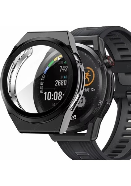 Huawei Gt3 Se Uyumlu Tam Koruma Kasa ve Ekran Koruyucu Silikon Kılıf