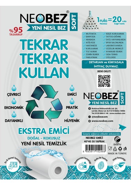 Emici 40cm*40cm 50 Yaprak 4'lü Paket