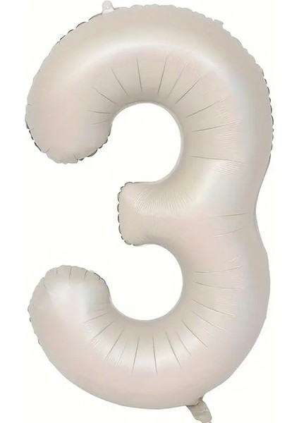Krem Rengi 3 Rakam Folyo Balon 80 cm