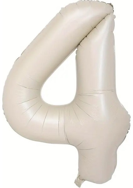 Krem Rengi 4 Rakam Folyo Balon 80 cm