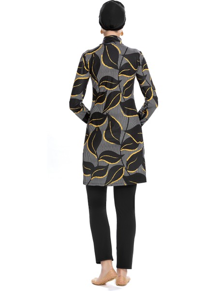 Likralı Tam Kapalı Tesettür Mayo 252-506 Siyah indirimleri