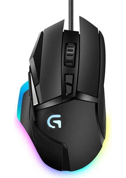 Primex G502 USB Siyah Rgb Işıklı 7200DPI Gaming Oyuncu Mouse, 8 Tuşlu USB Örgülü Kablolu Gaming Mouse, G502 Mouse