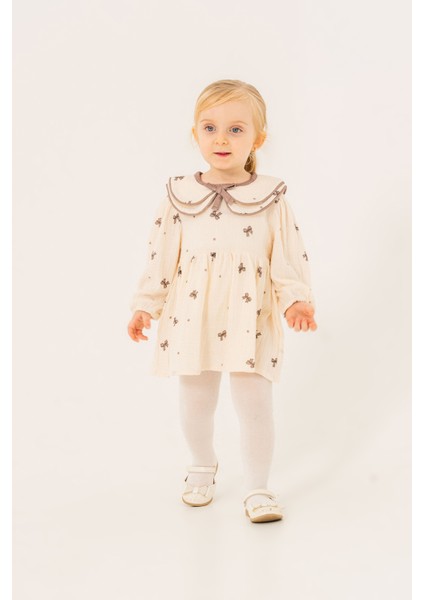 Kız Bebek Fiyonklu Elbise (Külotlu Çorap Hediyeli) fiyatları