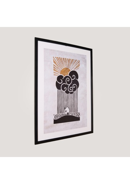 Deco Soleado Tablo - Gri / Siyah - 70X50 cm