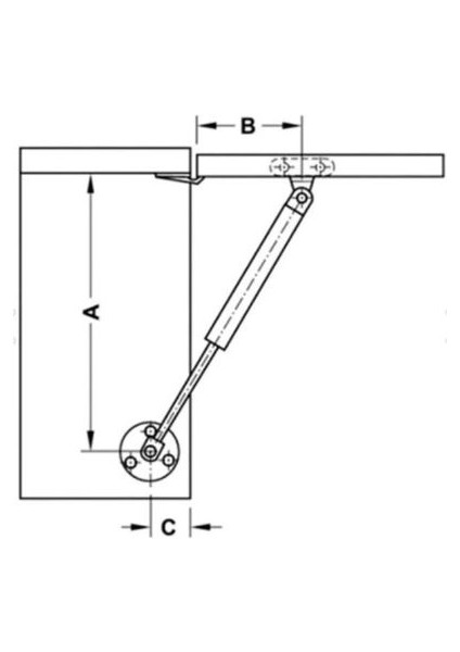 Dolap Kapak Pistonu Mutfak Dolabı Kapağı Gazlı Amortisörlü Piston 100N / 25 cm modelleri