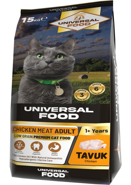 Unıversal Food Kedi Maması Tavuklu 15 kg