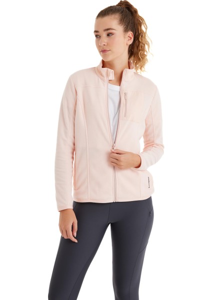 Kadın Fermuarlı Flash Thermal Polar Pudra Sweatshirt C3T8N6O15