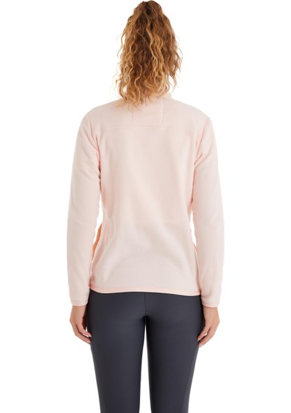 Kadın Fermuarlı Flash Thermal Polar Pudra Sweatshirt C3T8N6O15
