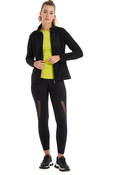 Kadın Fermuarlı Flash Thermal Polar Siyah Sweatshirt C3T8N6O15 modelleri