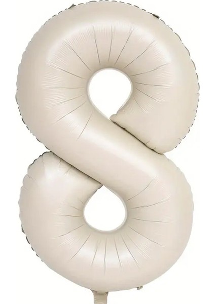 Krem Rengi 8 Rakam Folyo Balon 80 cm