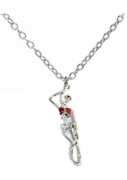 İskelet Suicide Skeleton Gotik Renkli Kolye