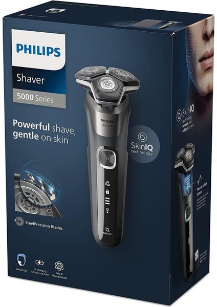 Philips 5000 Serisi Tıraş Makinesi Sinekkaydı Tıraş Islak Ve Kuru Kullanım Hassas Düzeltici