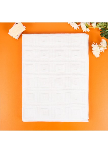 Soft Premium Kybele Banyo Havlusu - Beyaz - 68X137 cm