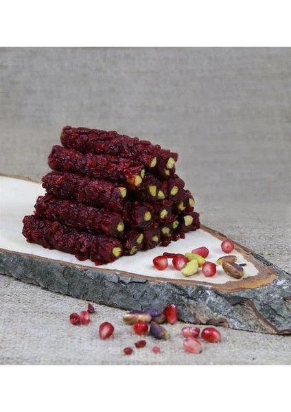 Stik Zereşk Üzüm Kaplı Nar Aromalı Antep Fıstıklı Lokum