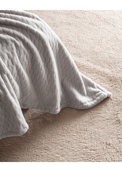 Ludos Tek Kişilik Wellsoft Polar Baskılı Emboss Battaniye - Gri fırsatları