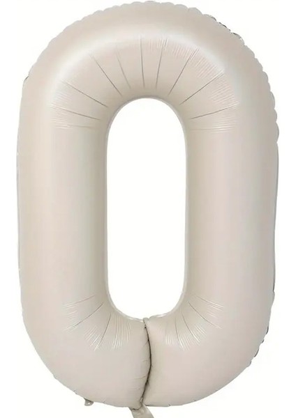 Krem Rengi 0 Rakam Folyo Balon 80 cm