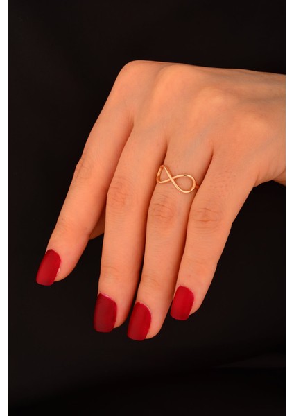 14 Ayar Rose Sonsuzluk Altın Yüzük