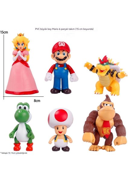 Super Mario Figürü Mario Supermario Mario Oyun Serisi Animasyon Oyun Modeli Süsleri (Yurt Dışından)