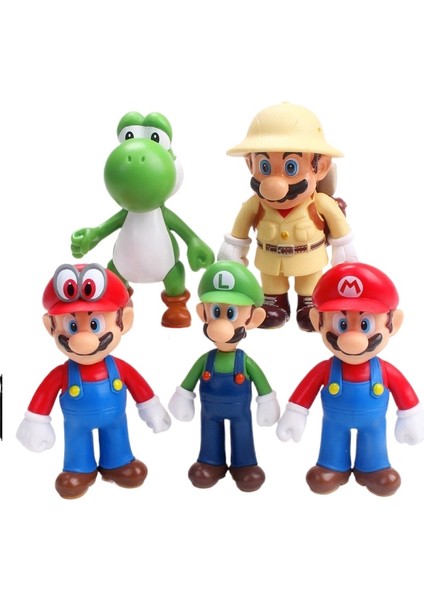 Super Mario Figürü Mario Supermario Mario Oyun Serisi Animasyon Oyun Modeli Süsleme Oyuncakları (Yurt Dışından)