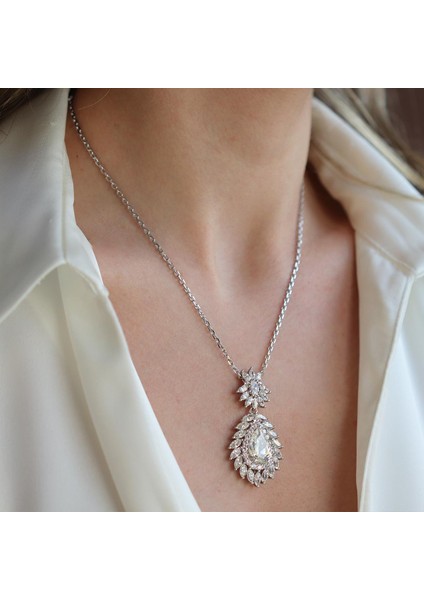 Okyanusun Kalbi Damla Sky Diamond Gümüş Set modelleri