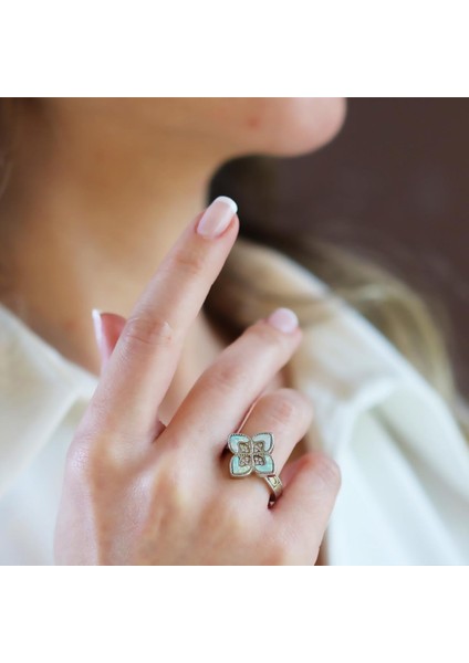 Alhambra Opal Taşlı Gümüş Yüzük fiyatları