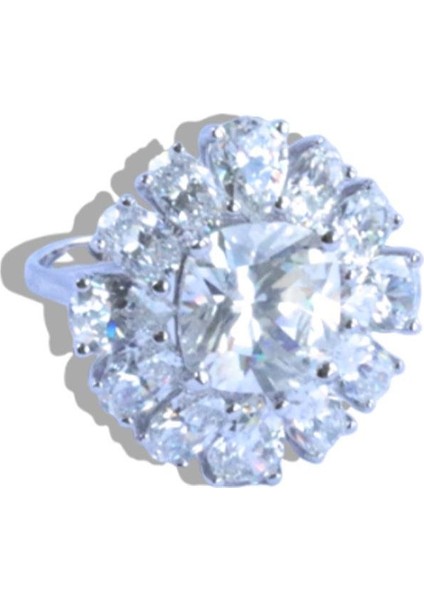 Okyanusun Kalbi Sky Diamond Gümüş Yüzük modelleri