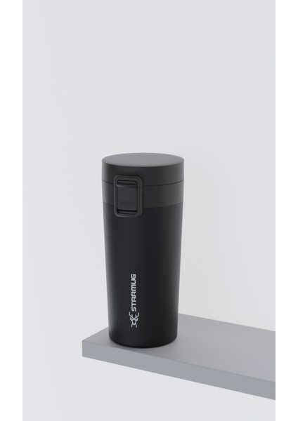 Locksip 380 ml / 13 Oz Çelik Termos - Siyah