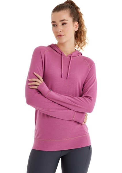 Kadın Kapüşonlu Flash Thermal Pembe Sweatshirt C8T3N9O5