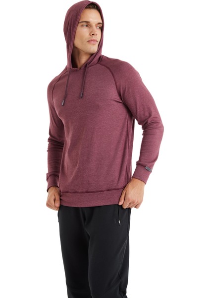 Erkek Kapüşonlu Flash Thermal Bordo Sweatshirt C8T6N4O7 modelleri